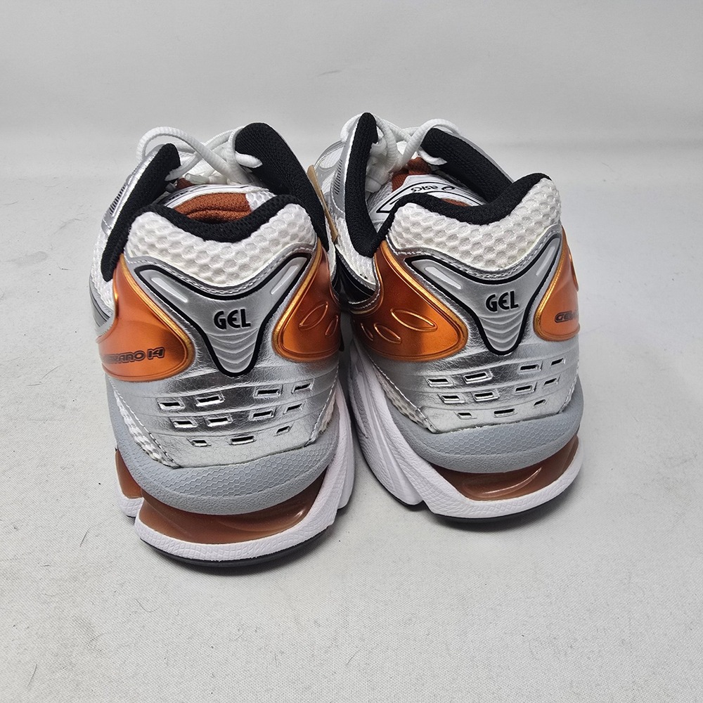 ASICS Gel-Kayano 14 Silver Piquant Orange Mens 11.5 Running Shoes  NEW - Picture 4 of 7